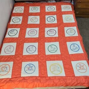 Rare Vintage 70s/80s King Size Sun Bonnet Sue Quilt